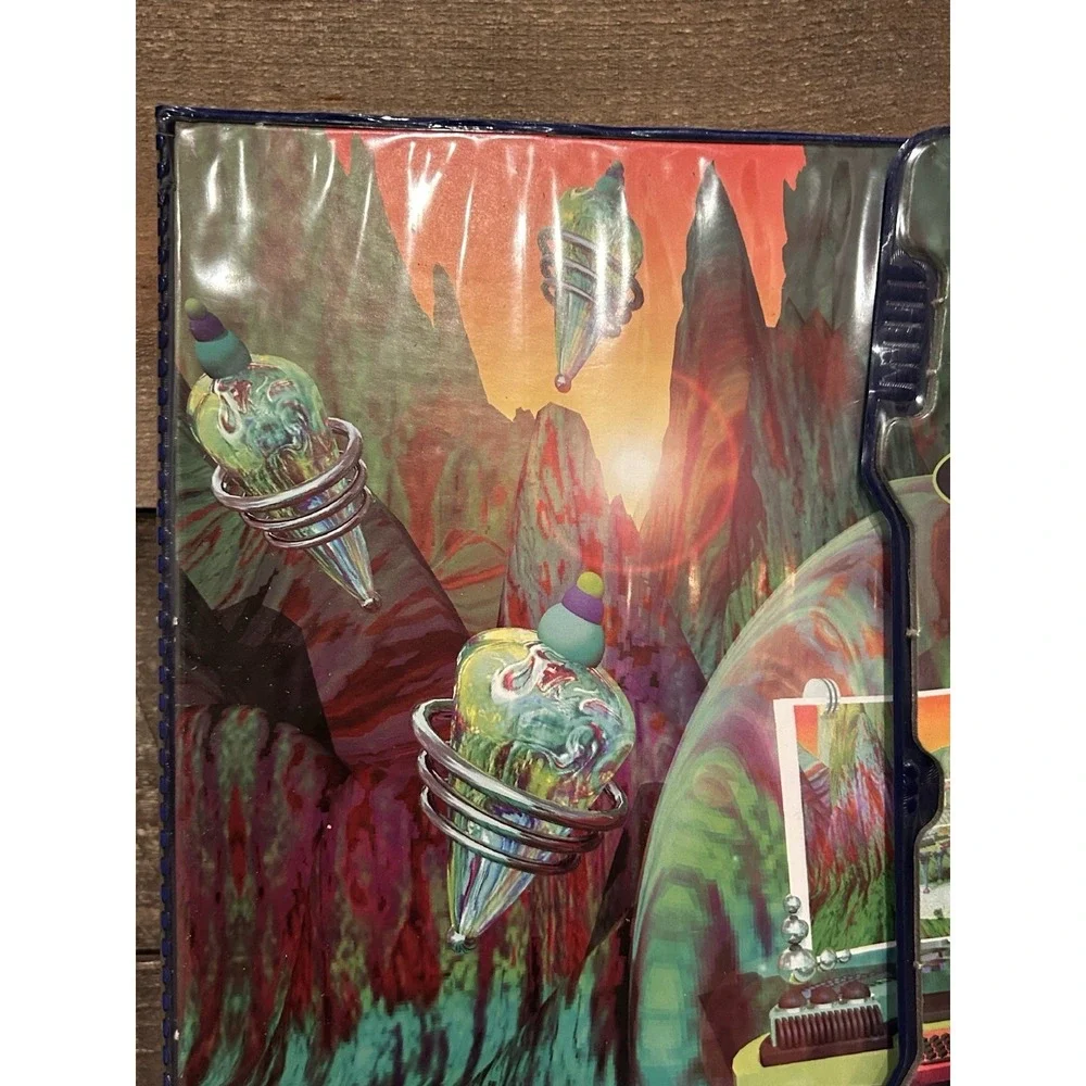 Vintage 1996‎ FuturoCity Mead 3-Ring Binder w Clipboard